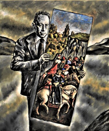 Peinture intitulée "Albert Camus: “La C…" par Noël Van Hoof, Œuvre d'art originale, Huile