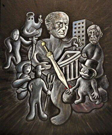 Peinture intitulée "Oswald Spengler: Th…" par Noël Van Hoof, Œuvre d'art originale, Huile