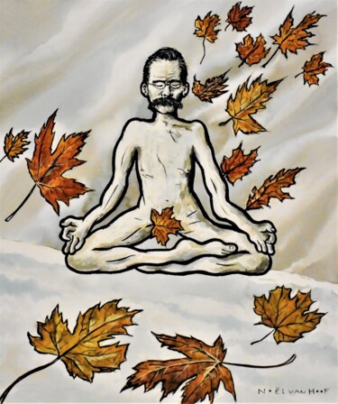Картина под названием "Friedrich Nietzsche…" - Noël Van Hoof, Подлинное произведение искусства, Акварель