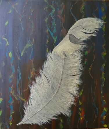 Картина под названием "Estoy aquí" - Noemi Ferrari, Подлинное произведение искусства, Акрил Установлен на Деревянная рама дл…