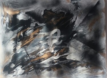 Pintura intitulada "Terre de feu. Volca…" por Noemi Zerbotti, Obras de arte originais, Acrílico