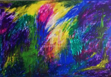 Painting titled "Forêt Tropicale" by Noemi Zerbotti, Original Artwork, Acrylic