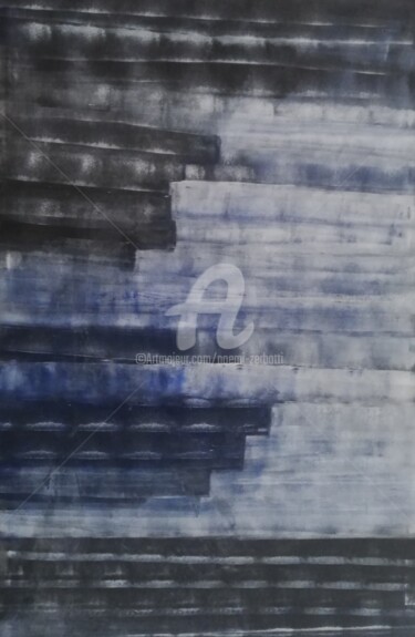 Peinture intitulée "Grisaille bleutée" par Noemi Zerbotti, Œuvre d'art originale, Acrylique