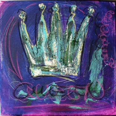Painting titled "Queen" by Noemi Bolzi, Original Artwork, Acrylic Mounted on Wood Stretcher frame