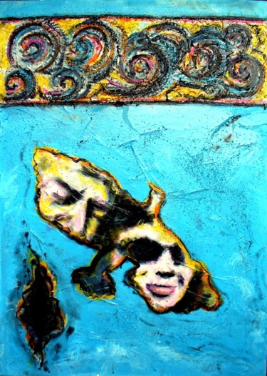 Painting titled "Paloma" by Noemi Bolzi, Original Artwork, Acrylic Mounted on Wood Stretcher frame