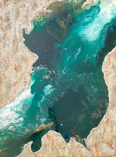 Peinture intitulée "Google earth" par Noémie Cheramy, Œuvre d'art originale, Acrylique Monté sur Châssis en bois