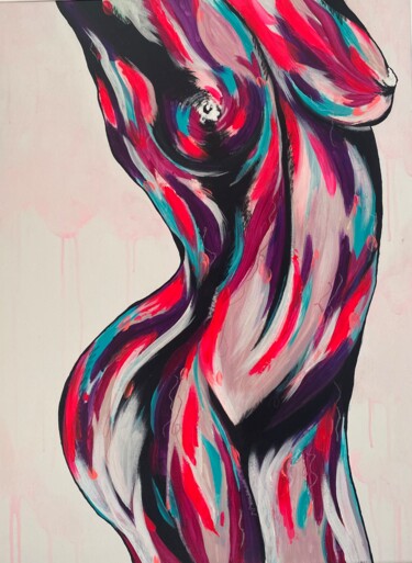 Peinture intitulée "Brune" par Noémie Cheramy, Œuvre d'art originale, Acrylique