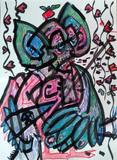 Dessin intitulée "A Laputan, the Danc…" par Noham Rudisuhli, Œuvre d'art originale, Crayon