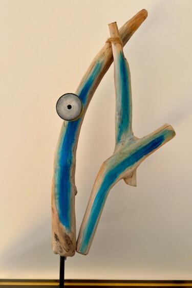 Sculpture titled "Cala Paradiso" by Noi Il Mare, Original Artwork, Wood