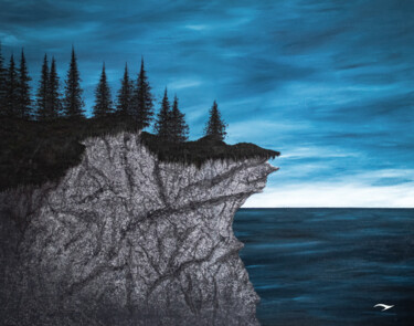 Painting titled "L'Horizon Vide" by Noiteart, Original Artwork, Acrylic