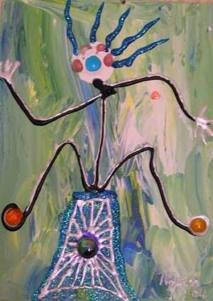 Peinture intitulée "Acrobate" par Nolwenn Charut, Œuvre d'art originale