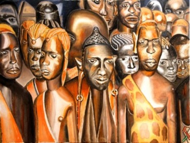 Peinture intitulée "sur la route de Nai…" par Patrick Noly, Œuvre d'art originale