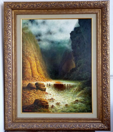 Картина под названием "Дарьяльское ущелье" - Юрий Ярцев, Подлинное произведение искусства, Масло