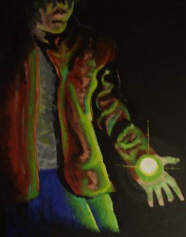 Painting titled "My left hand" by No Matt'S Land, Original Artwork