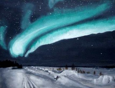 Painting titled "Northern Lights" by No Matt'S Land, Original Artwork