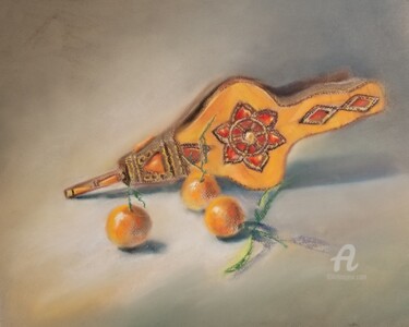 Desenho intitulada "Moroccan air blower" por Tatiana Le Metayer, Obras de arte originais, Pastel