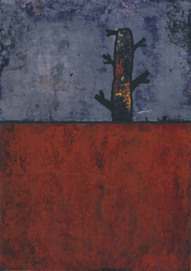 Pittura intitolato ""Дерево за старым з…" da Denis Aleksandrovich, Opera d'arte originale, Gouache