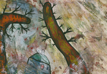 ""Зима. Метели"" başlıklı Tablo Денис Александрович tarafından, Orijinal sanat, Guaş boya