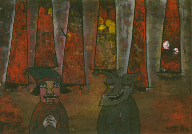 Malerei mit dem Titel ""Прелести развиртуа…" von Denis Aleksandrovich, Original-Kunstwerk, Gouache
