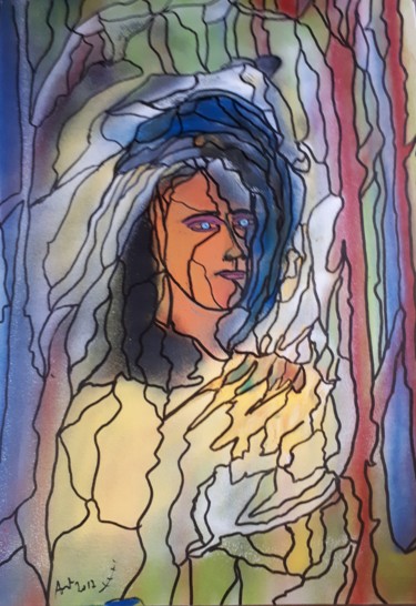 Peinture intitulée "le boudeur" par Antonio Alvarez, Œuvre d'art originale