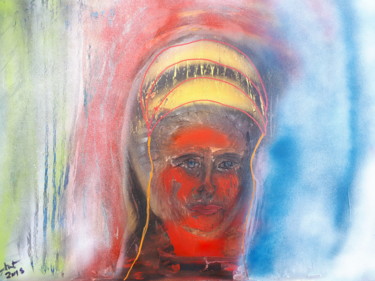 Painting titled "étrange étrangère" by Antonio Alvarez, Original Artwork