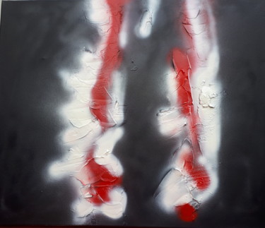 Peinture intitulée "incruste de rouge" par Antonio Alvarez, Œuvre d'art originale