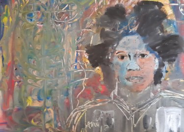 Ζωγραφική με τίτλο "Basquiat" από Antonio Alvarez, Αυθεντικά έργα τέχνης