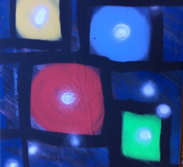 Peinture intitulée "planetes" par Antonio Alvarez, Œuvre d'art originale, Bombe aérosol