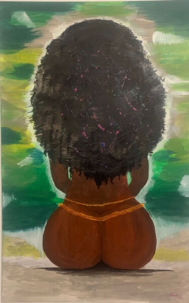 Painting titled "Woman" by Nonvi, Original Artwork, Acrylic