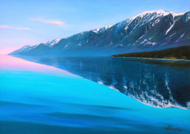 Malarstwo zatytułowany „Голубой Байкал” autorstwa Андрей Жилин, Oryginalna praca, Olej