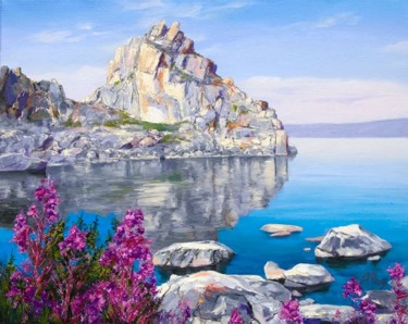Картина под названием "Байкал. Когда цветё…" - Андрей Жилин, Подлинное произведение искусства, Масло