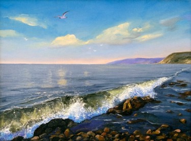 Картина под названием "Порт-Байкал" - Андрей Жилин, Подлинное произведение искусства