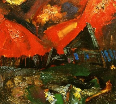 Painting titled "Сумерки" by Andrei Zhilin, Original Artwork