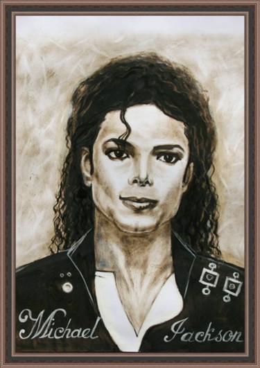 Peinture intitulée "Michael Jackson" par Andrei Zhilin, Œuvre d'art originale, Huile
