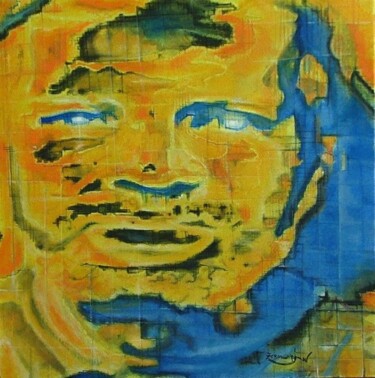 Картина под названием "auto portrait" - Nor-Eddine Zerouali, Подлинное произведение искусства, Масло