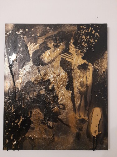 Malarstwo zatytułowany „Hell” autorstwa Nora Bikourane, Oryginalna praca, Akryl Zamontowany na Drewniana rama noszy