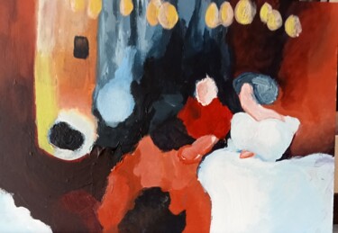 Pintura intitulada "Conversation" por Nora Jo, Obras de arte originais, Acrílico