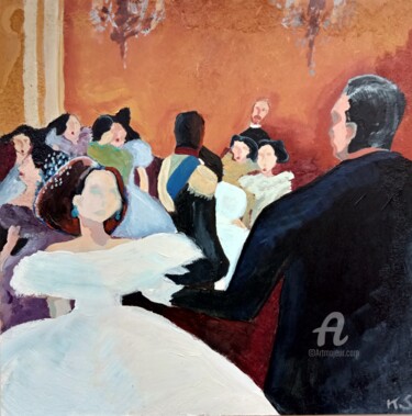 Painting titled "Observée" by Nora Jo, Original Artwork, Acrylic