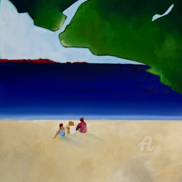 Pintura titulada "Cavalaire-sur-mer" por Nora Jo, Obra de arte original, Oleo