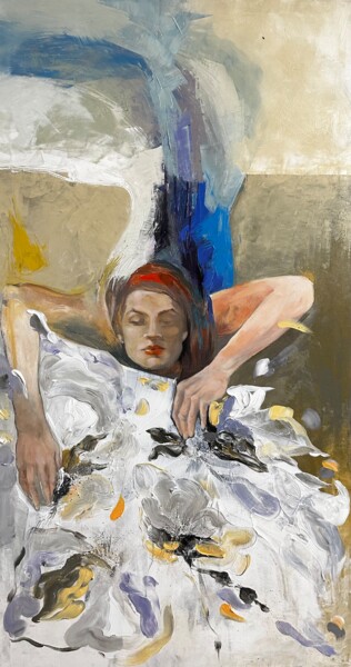 Pintura intitulada "come in una fiaba" por Nora Nikolova Ficcadenti (Yaneva), Obras de arte originais, Acrílico