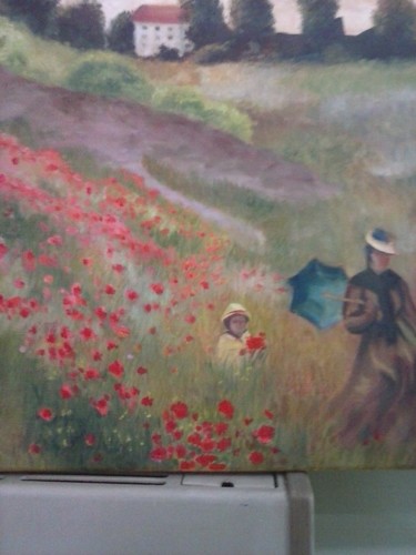 Painting titled "Estilo "Monet"" by Nora Mulatero, Original Artwork, Oil