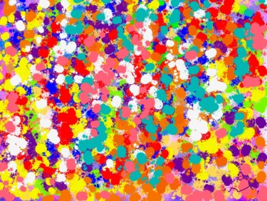 Arte digital titulada "Tribute to Pollock…" por Norbert Engel, Obra de arte original, Pintura Digital Montado en Cartulina