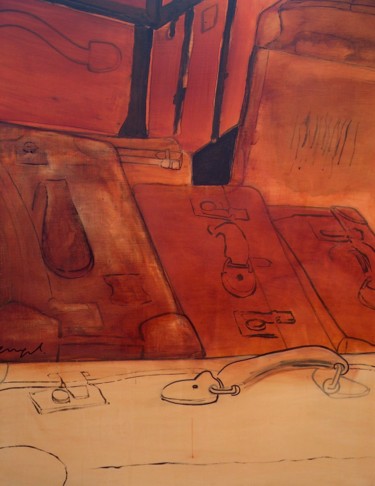 Ζωγραφική με τίτλο "Peinture Acrylique…" από Norbert Engel, Αυθεντικά έργα τέχνης, Ακρυλικό Τοποθετήθηκε στο Ξύλινο φορείο σ…