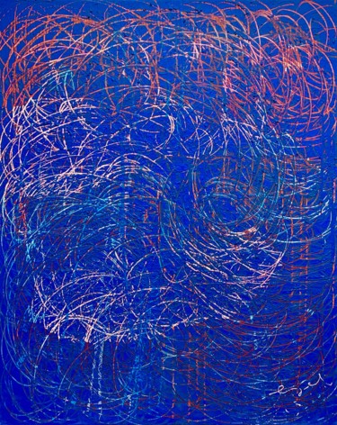 Pittura intitolato "peinture acrylique…" da Norbert Engel, Opera d'arte originale, Acrilico Montato su Telaio per barella in…