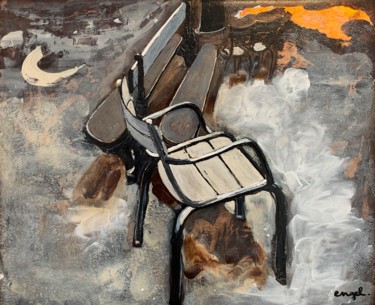 Peinture intitulée "Les chaises du Luxe…" par Norbert Engel, Œuvre d'art originale, Acrylique Monté sur Châssis en bois