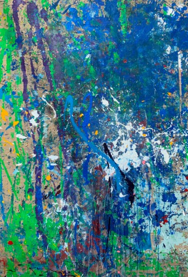 Ζωγραφική με τίτλο "Acrylique, Abstrait…" από Norbert Engel, Αυθεντικά έργα τέχνης, Ακρυλικό Τοποθετήθηκε στο Ξύλινο φορείο…