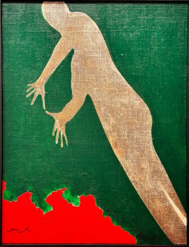 Peinture intitulée ""L'instant"" par Norbert Engel, Œuvre d'art originale, Acrylique Monté sur Panneau de bois
