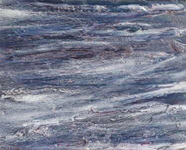 Malerei mit dem Titel "Meer auf Schiefer" von Norbert Haß, Original-Kunstwerk, Öl