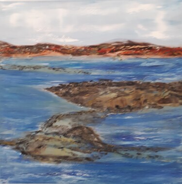 Malerei mit dem Titel "Festland - Inseln -…" von Norbert Haß, Original-Kunstwerk, Öl