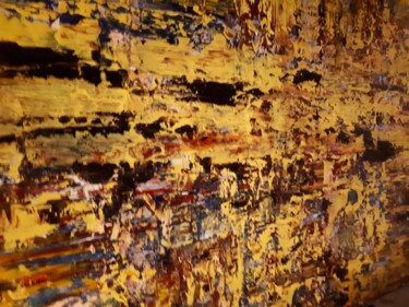 Malerei mit dem Titel "überwiegend Gelb" von Norbert Haß, Original-Kunstwerk, Öl